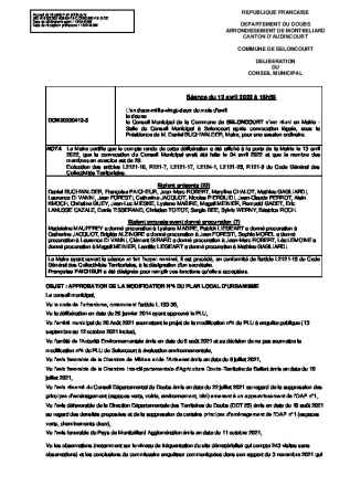 Délibération 12042022