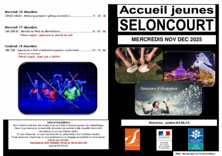 programme Ados Mercredi Nov Déc 25